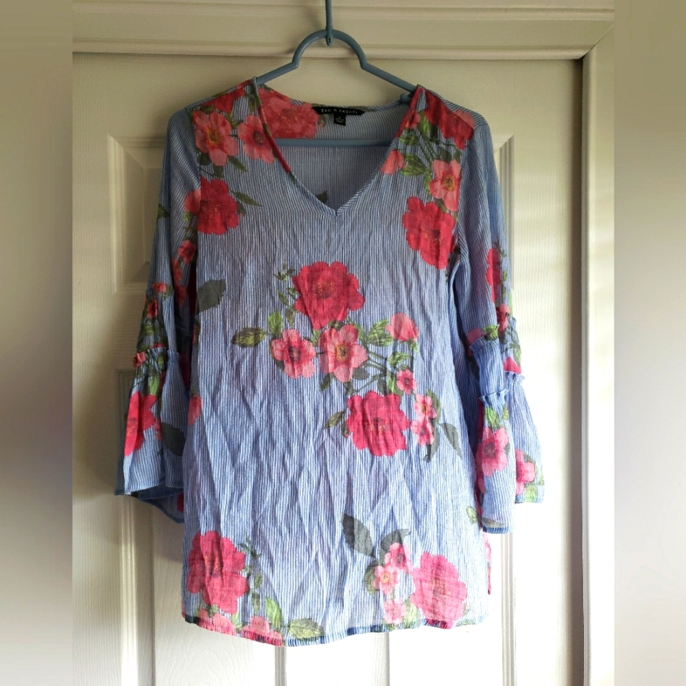 Zac and Rachel Woman Floral Blouse Top